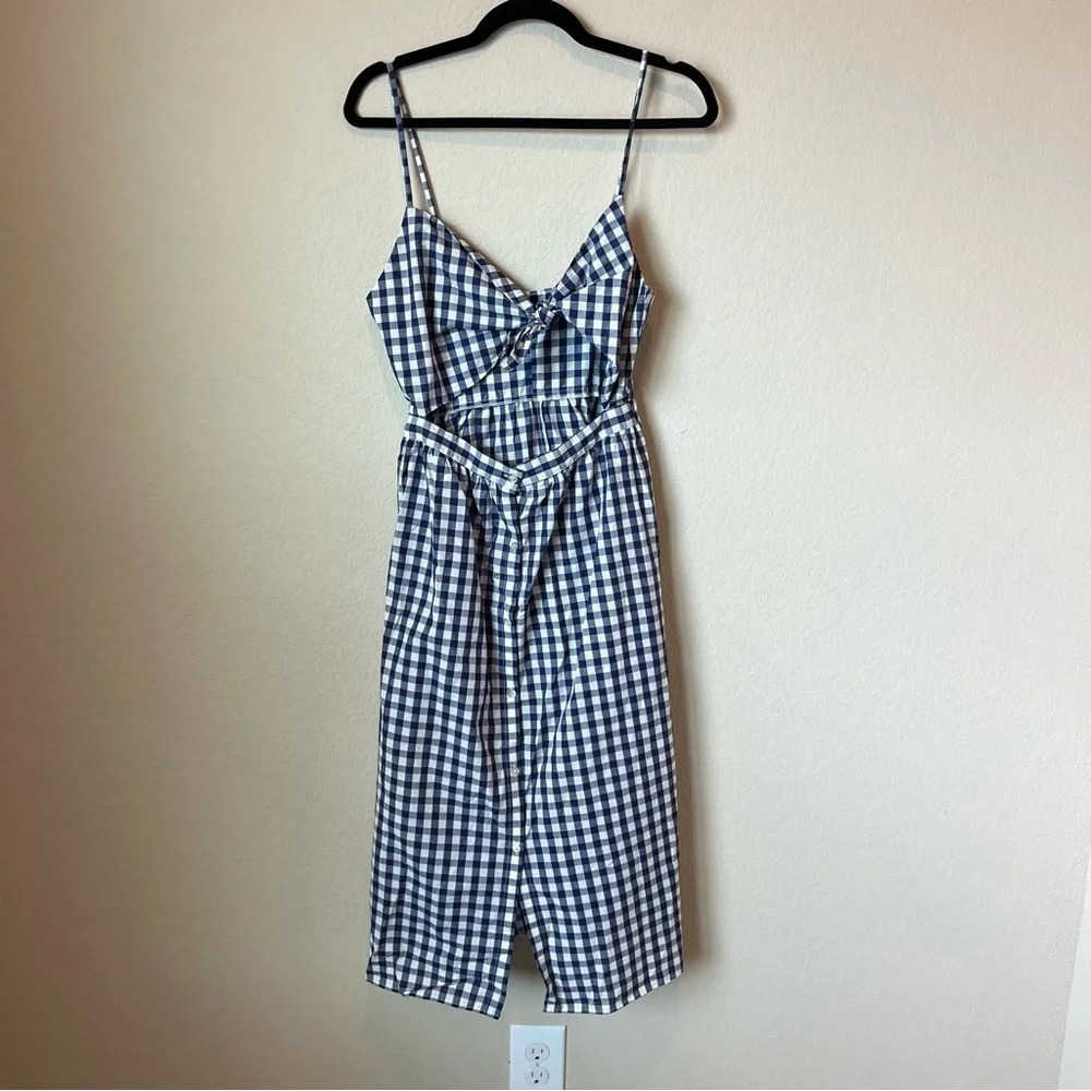 Zara Gingham Tie Front dress